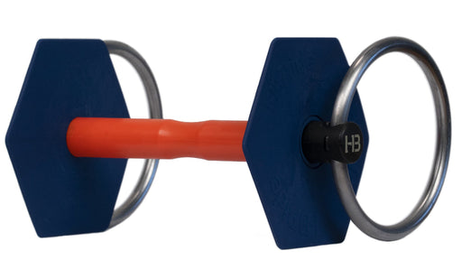 Mors I-bride Soft Flex mors chevaux sensibles canon orange souple, anatomoque, vendu par topmors