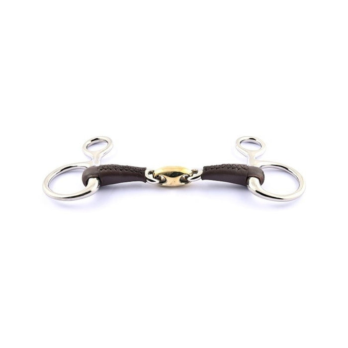 Mors Baucher double brisure recouvert de cuir