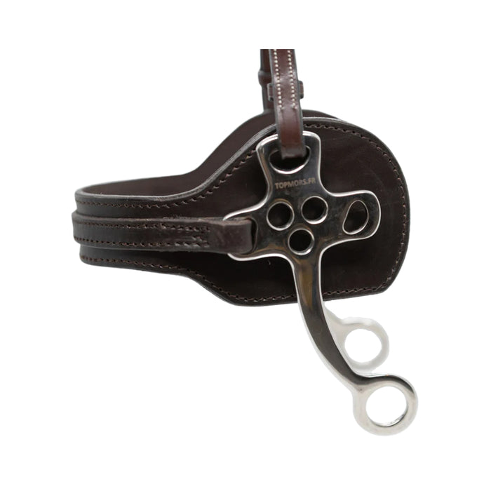 Hackamore cuir petite branche  plate inox