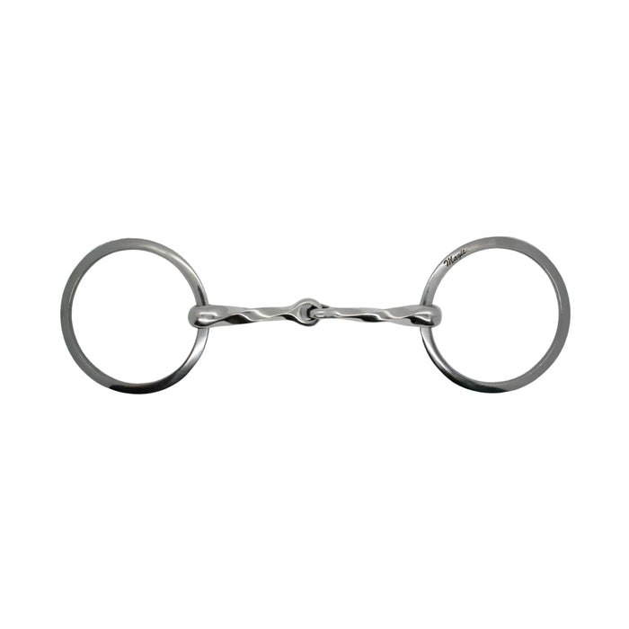 Mors brisé inox torsadé grand anneaux articulé
