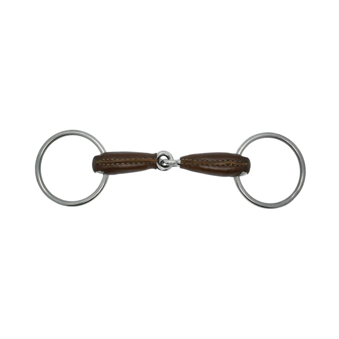 Mors simple brisure gros canon creux emballé cuir