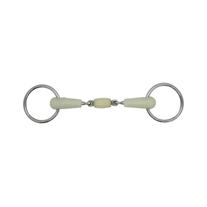 Mors simple double brisure résine petits anneaux