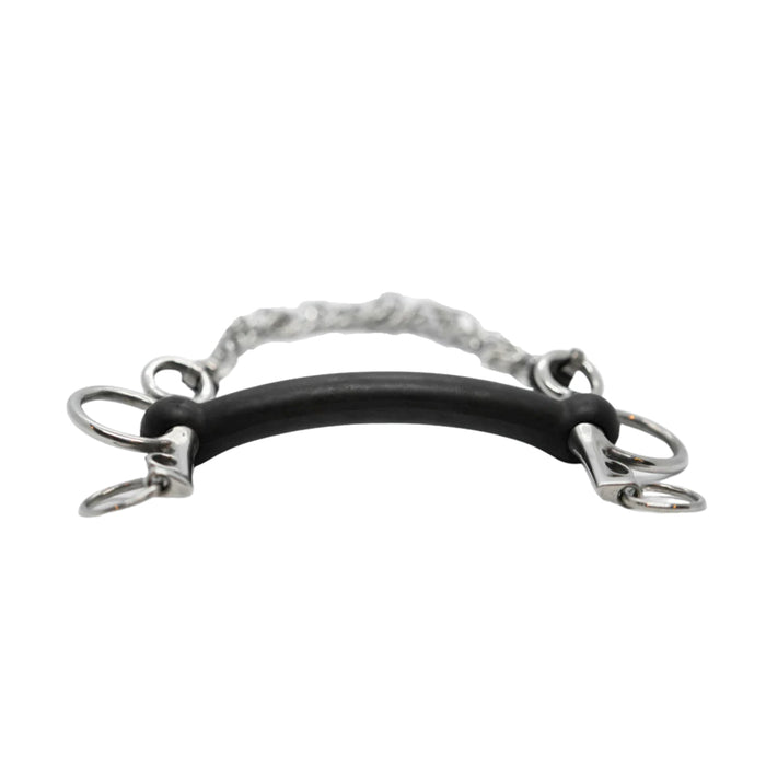 Mors pelham  droit caoutchouc rigide petites branches