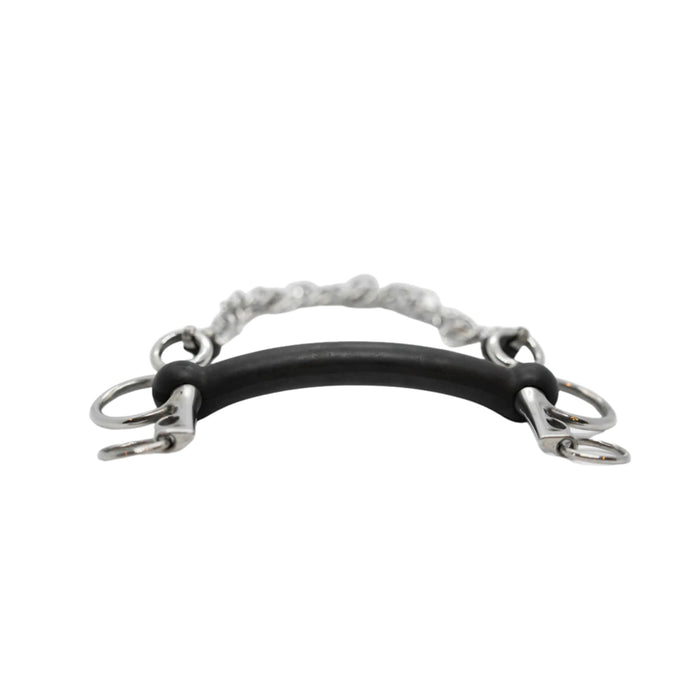 Mors pelham  droit caoutchouc rigide petites branches