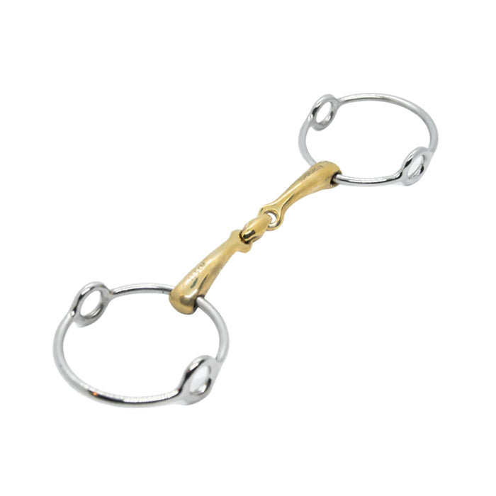 Mors releveur double brisure anatomique cyprium plein de chez Topmors, idéal pour gérer l'équilibre du cheval à l'obstacle.
