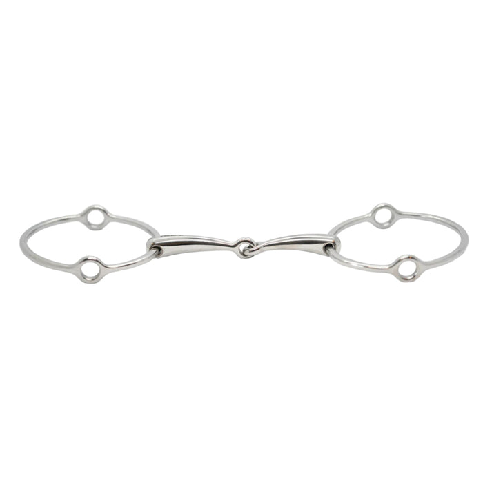 Mors releveur grands anneaux simple brisure inox plein