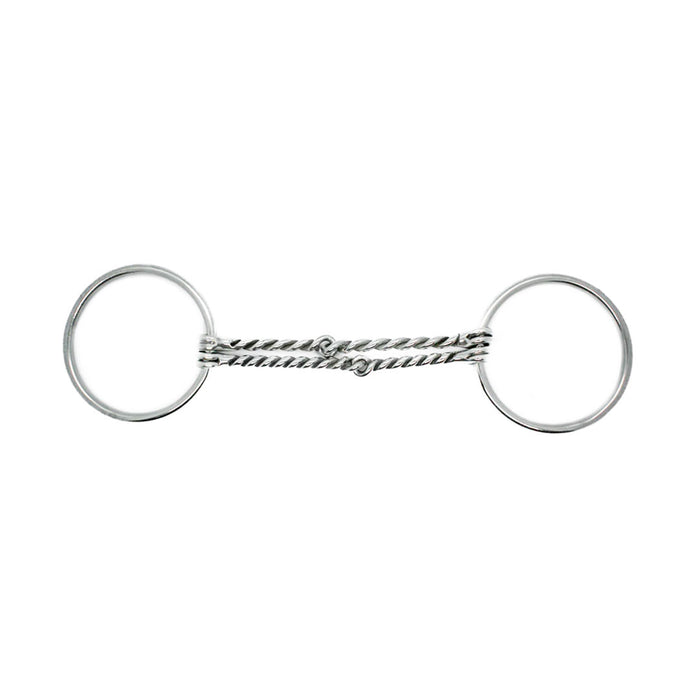 Mors double embouchure torsadé inox