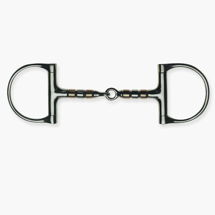 Verdun Snaffle Bit, single-jointed with copper rollers