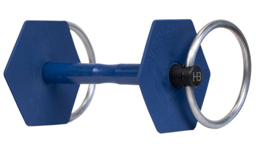 Mors Ibride anatomique et amortissant pour le cheval. Strong Flex bleu pour chevaux ayant tendance à prendre appui sur le mors 