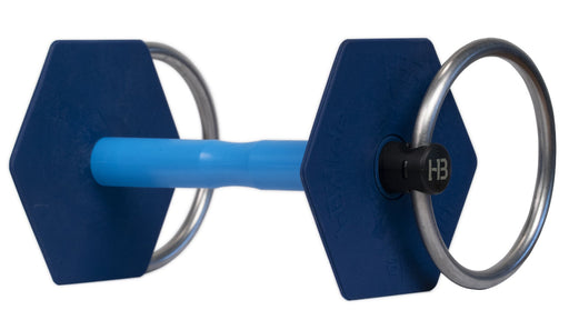 Mors I-bride Strong Flex mors chevaux qui s'appuient, canon bleu clair souple, anatomique, vendu par topmors