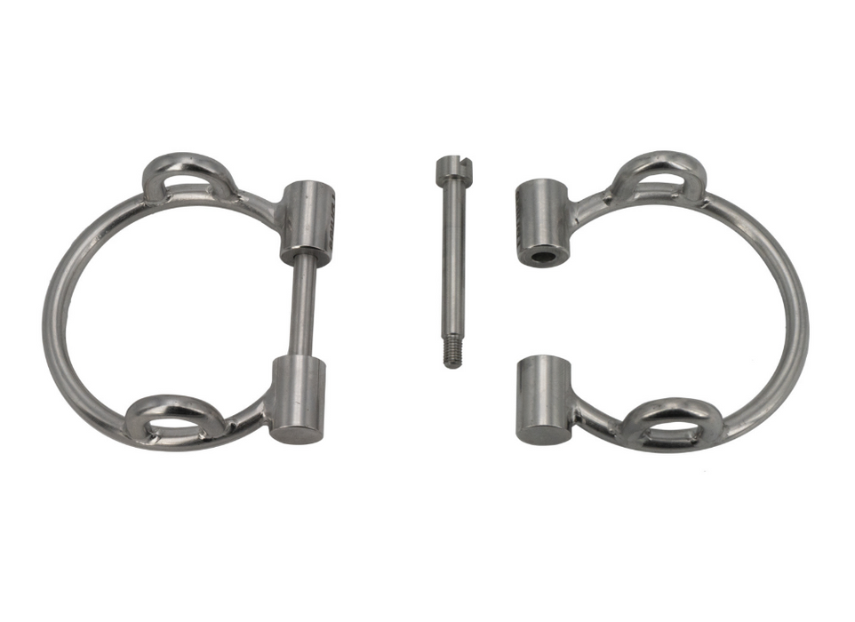 Boucles de mors releveur de la marque I-bride adaptable au canon I'Ibride Easy ride. Vendu par Fouilhoux se montent avec une clé