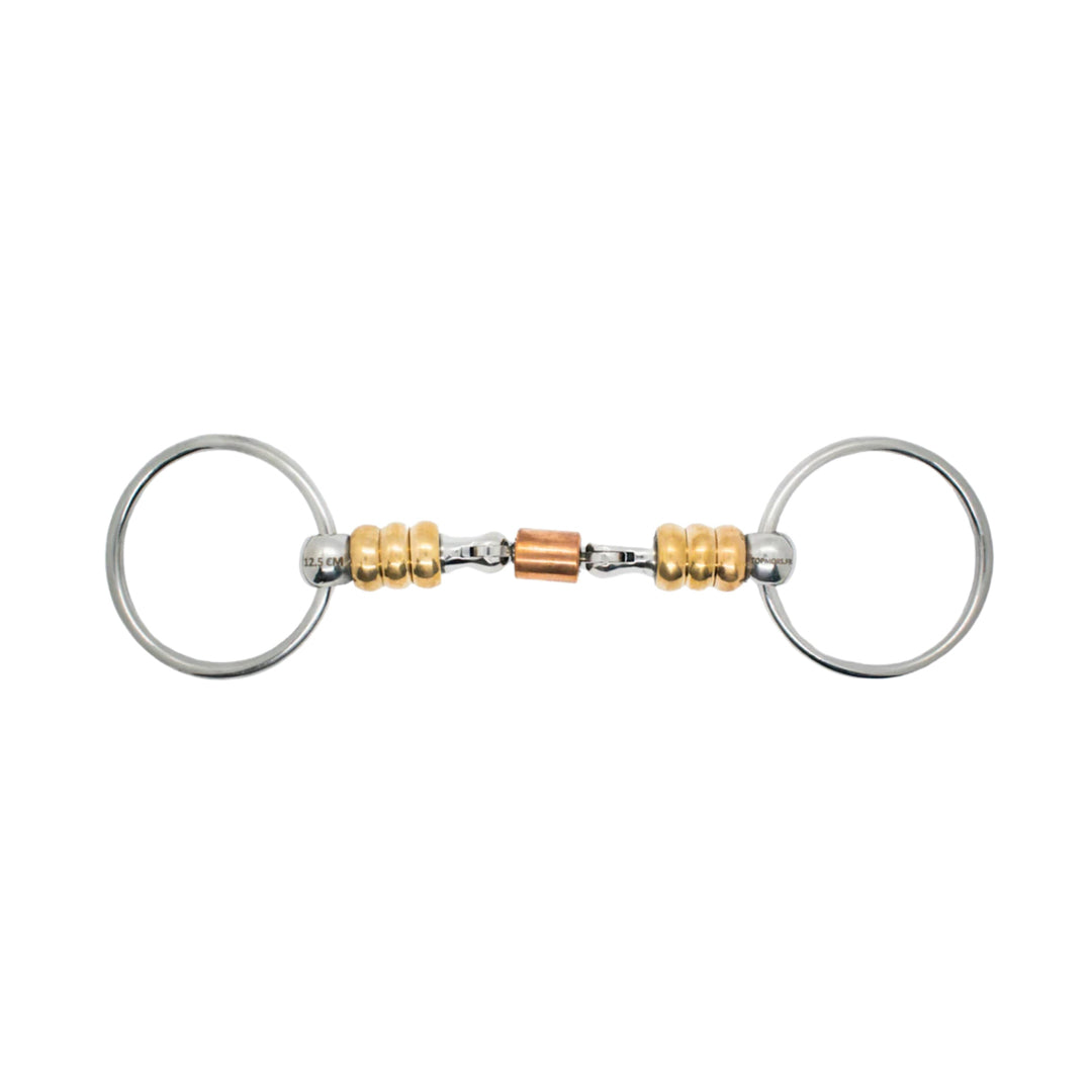 Fouilhoux Fontainebleau mors simple double brisure avec rouleaux en Fouilhoux Fontainebleau mors simple double brisure avec rouleaux en
