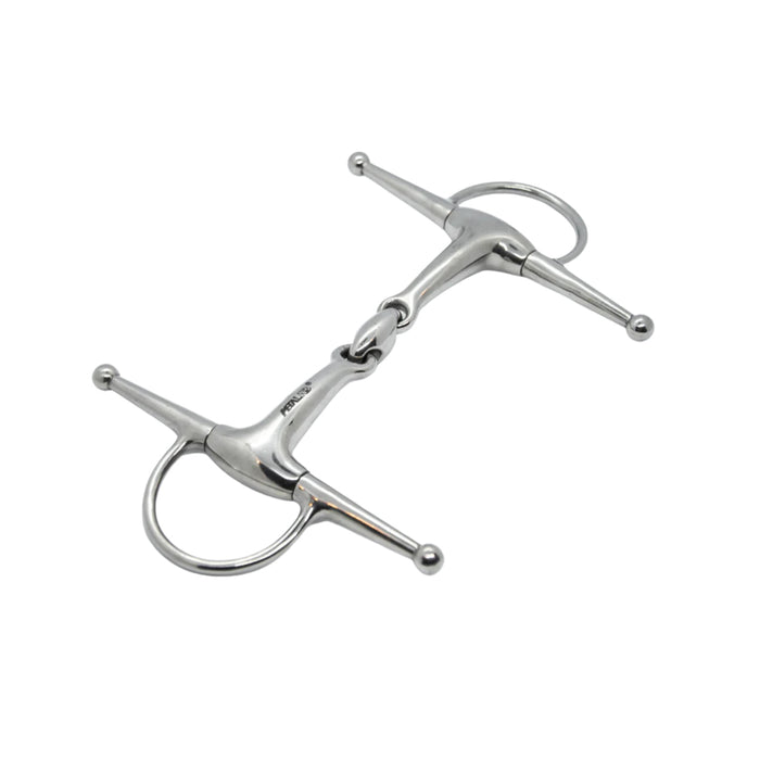 Mors à aiguille double brisure inox plein