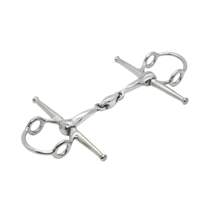 Mors releveur à aiguille double brisure torsadé inox plein